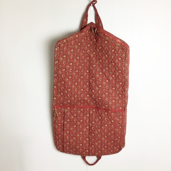 VERA BRADLEY Hanging Garment Bag Provincial Red Travel Luggage Vintage RARE - Picture 5 of 8